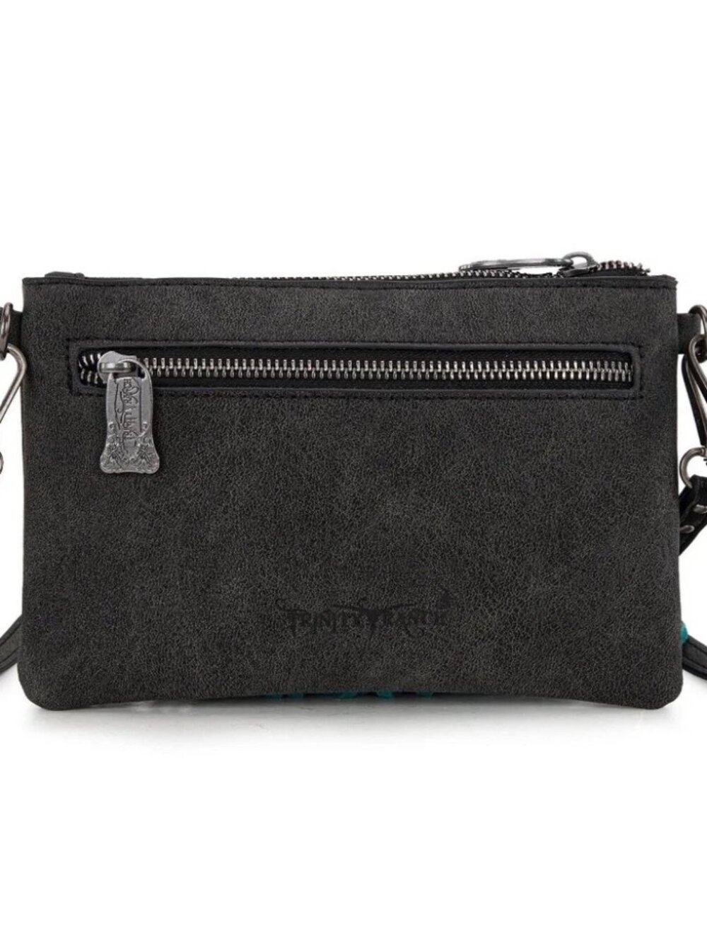 Trinity Ranch Floral Tooled Collection Clutch/Crossbody - Black - Picture 6 of 6